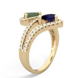 Jade Diamond Dazzler 14K Yellow Gold ring R3000