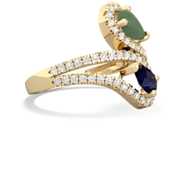 Jade Diamond Dazzler 14K Yellow Gold ring R3000