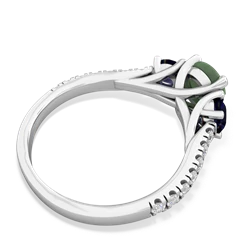 Jade Pave Trellis 14K White Gold ring R5500