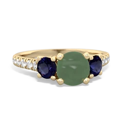 Jade Pave Trellis 14K Yellow Gold ring R5500