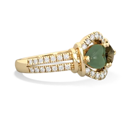 Jade Art-Deco Keepsake 14K Yellow Gold ring R5630