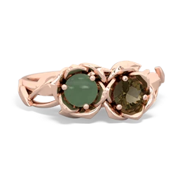 Jade Rose Garden 14K Rose Gold ring R5510