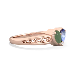 Jade Filligree 'One Heart' 14K Rose Gold ring R5070