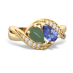 Jade Summer Winds 14K Yellow Gold ring R5342