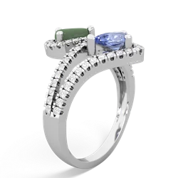 Jade Diamond Dazzler 14K White Gold ring R3000