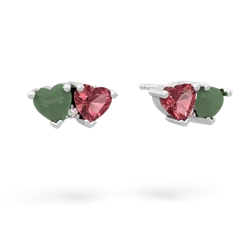 Jade Sweethearts 14K White Gold earrings E5260