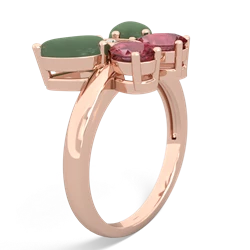 Jade Butterfly 14K Rose Gold ring R2215