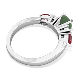 Jade 6Mm Round Eternal Embrace Engagement 14K White Gold ring R2005