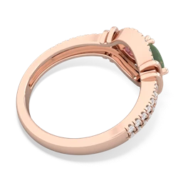 Jade Art-Deco Keepsake 14K Rose Gold ring R5630