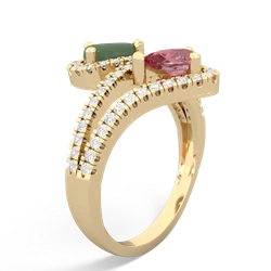 Jade Diamond Dazzler 14K Yellow Gold ring R3000