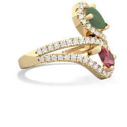 Jade Diamond Dazzler 14K Yellow Gold ring R3000