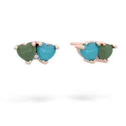 Jade Sweethearts 14K Rose Gold earrings E5260