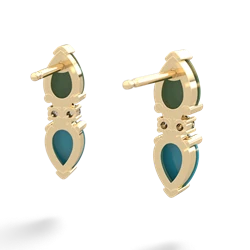 Jade Bowtie Drop 14K Yellow Gold earrings E0865