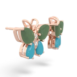 Jade Butterfly 14K Rose Gold earrings E2215