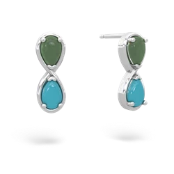 Jade Infinity 14K White Gold earrings E5050