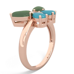 Jade Butterfly 14K Rose Gold ring R2215