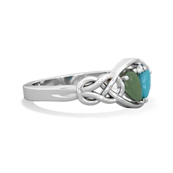 Jade Celtic Love Knot 14K White Gold ring R5420