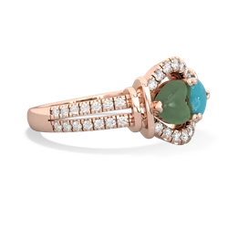 Jade Art-Deco Keepsake 14K Rose Gold ring R5630