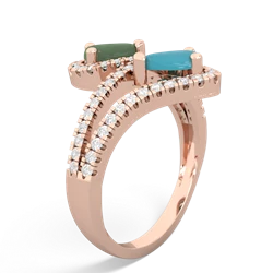 Jade Diamond Dazzler 14K Rose Gold ring R3000