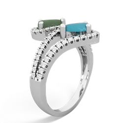 Jade Diamond Dazzler 14K White Gold ring R3000