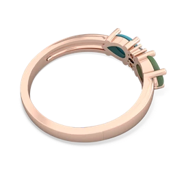 Jade Pear Bowtie 14K Rose Gold ring R0865