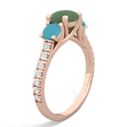 Jade Pave Trellis 14K Rose Gold ring R5500