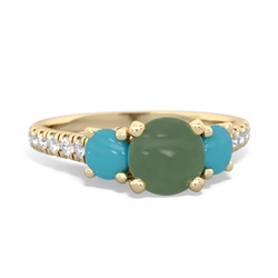 Jade Pave Trellis 14K Yellow Gold ring R5500