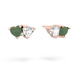 Jade Sweethearts 14K Rose Gold earrings E5260