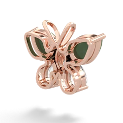 Jade Butterfly 14K Rose Gold pendant P2215