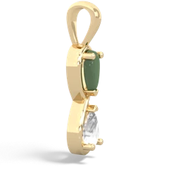 Jade Infinity 14K Yellow Gold pendant P5050