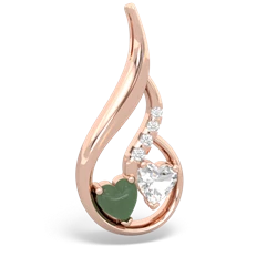 Jade Keepsake Curves 14K Rose Gold pendant P5450