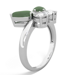 Jade Butterfly 14K White Gold ring R2215