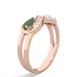 Jade Diamond Infinity 14K Rose Gold ring R5390