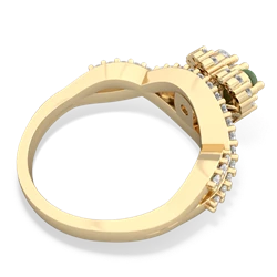 Jade Diamond Twist 'One Heart' 14K Yellow Gold ring R2640HRT