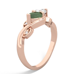 Jade Floral Elegance 14K Rose Gold ring R5790