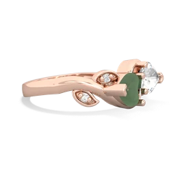 Jade Floral Elegance 14K Rose Gold ring R5790