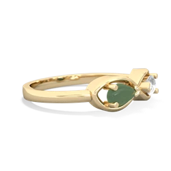 Jade Infinity 14K Yellow Gold ring R5050