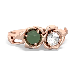 Jade Rose Garden 14K Rose Gold ring R5510