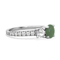 Jade Pave Trellis 14K White Gold ring R5500