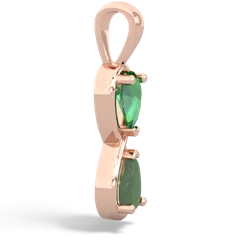 Lab Emerald Infinity 14K Rose Gold pendant P5050