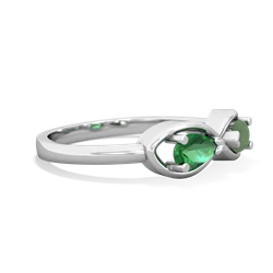 Lab Emerald Infinity 14K White Gold ring R5050