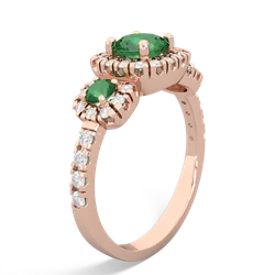 White Topaz Regal Halo 14K Rose Gold ring R5350