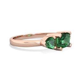 Aquamarine Three Stone 14K Rose Gold ring R5235