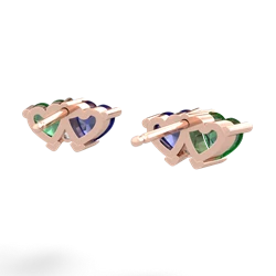 Lab Emerald Sweethearts 14K Rose Gold earrings E5260