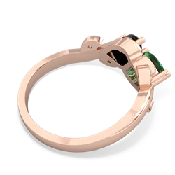 Lab Emerald Floral Elegance 14K Rose Gold ring R5790