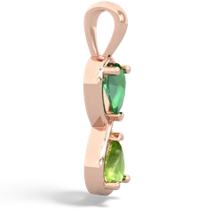 Lab Emerald Infinity 14K Rose Gold pendant P5050