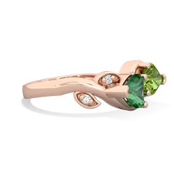 Lab Emerald Floral Elegance 14K Rose Gold ring R5790