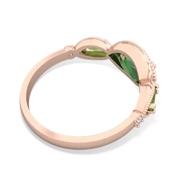 Lab Emerald Milgrain Marquise 14K Rose Gold ring R5700