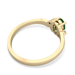 Lab Emerald Elegant Swirl 14K Yellow Gold ring R2173