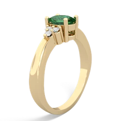 Lab Emerald Simply Elegant 14K Yellow Gold ring R2113